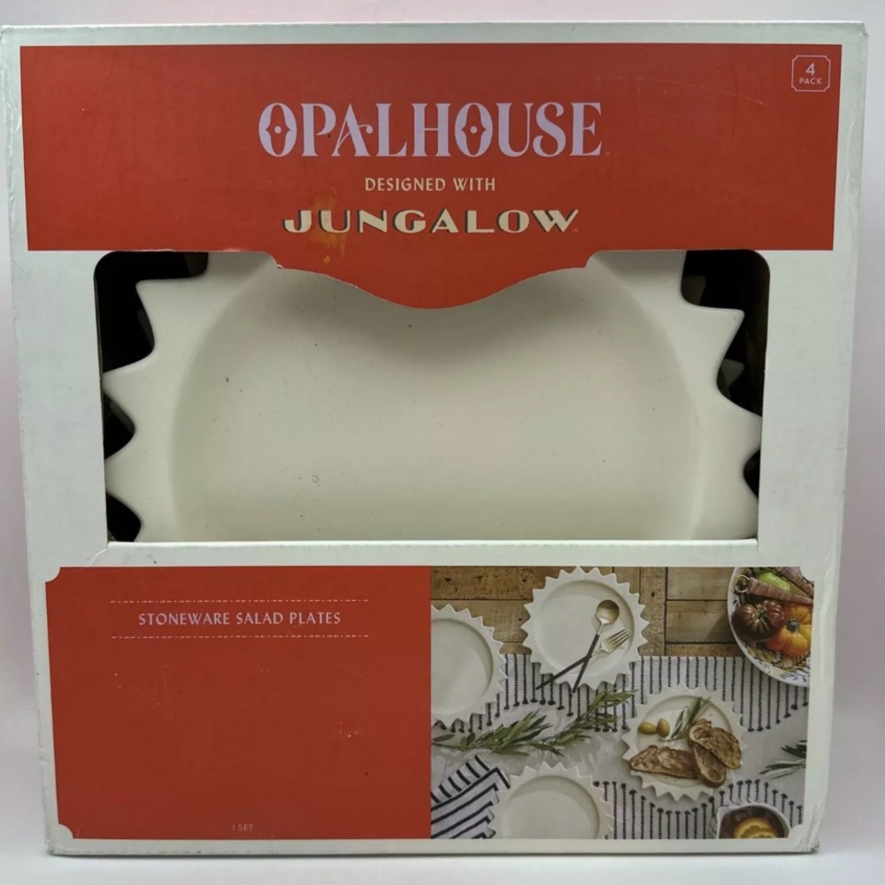 Opalhouse Jungalow White Sunburst Salad Plates.
